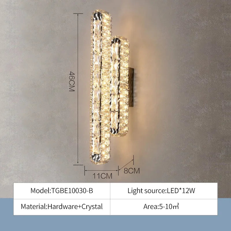 DecorBites™ Crystal Liner Ceiling Chandelier: Modern Luxury Dimmable LED Lighting Fixture