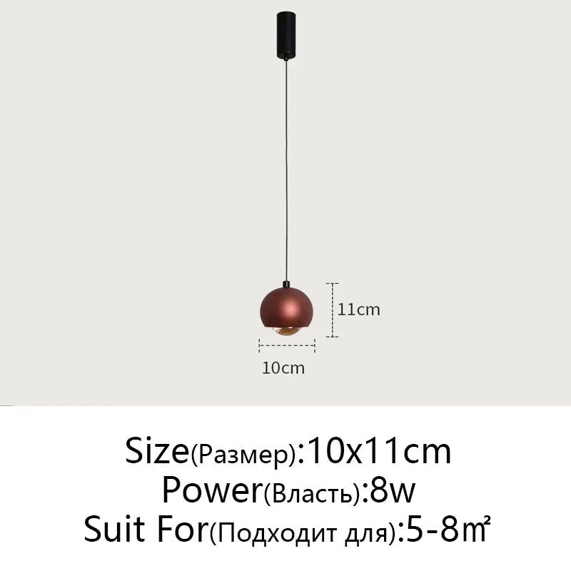 Lámpara colgante DecorBites™ con acabado dorado metálico para mesilla de noche e isla de cocina - Lámpara LED minimalista