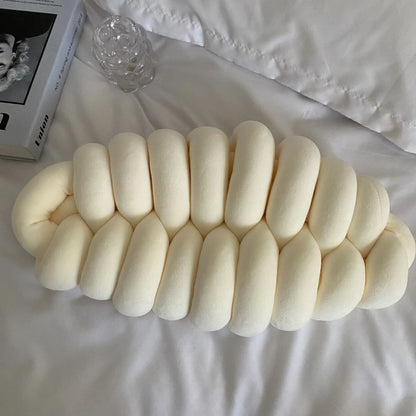 DecorBites™ Knot Plush Christmas Green Throw Pillow for Aesthetic Home Decor