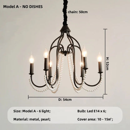 DecorBites™ Elegant Black Crystal Chandelier Pendant Light for Living Room