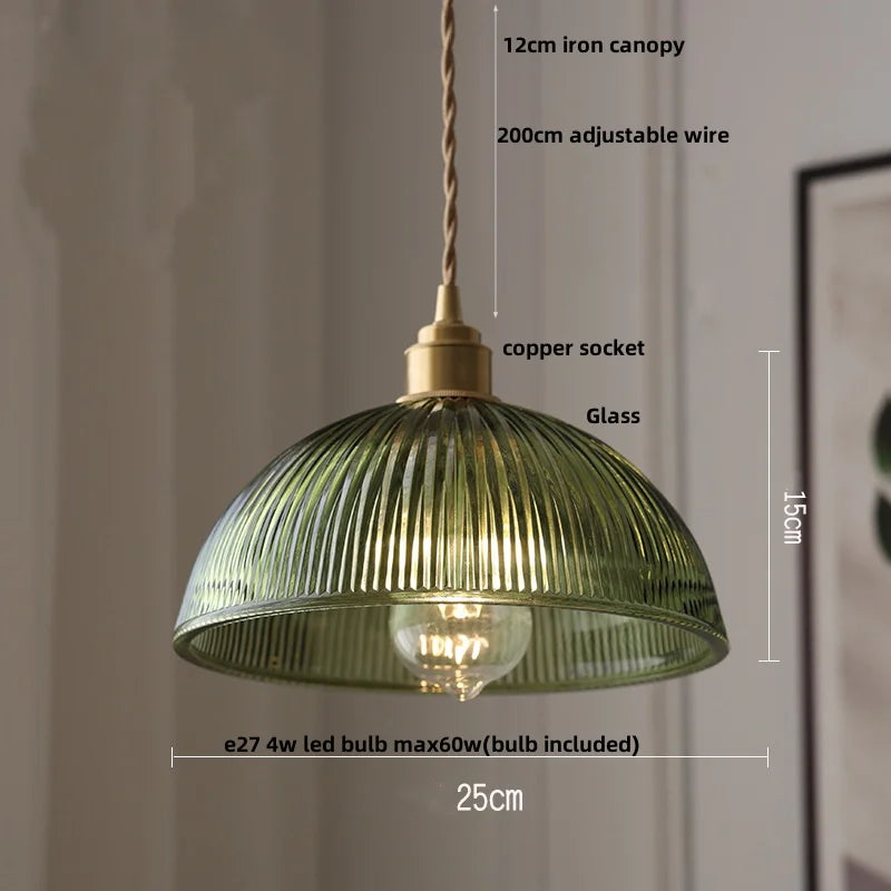 DecorBites™ LED Pendant Lamp with Adjustable Brass Knob Switch & White Glass