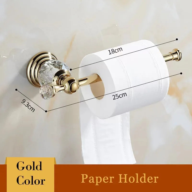 Toallero de baño DecorBites™ Crystal: Organizador de baño de estilo europeo