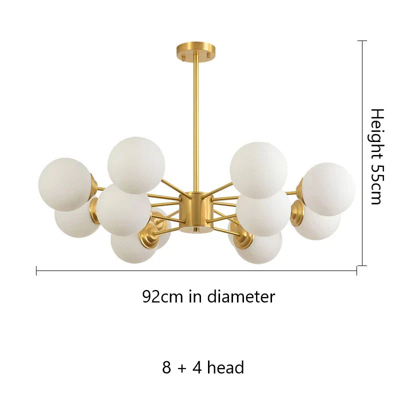 DecorBites™ Glass Ball Pendant Lights: Modern LED Hanging Lamp for Home, Restaurant, Bar, and Cafe