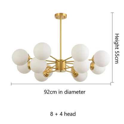 DecorBites™ Glass Ball Pendant Lights: Modern LED Hanging Lamp for Home, Restaurant, Bar, and Cafe