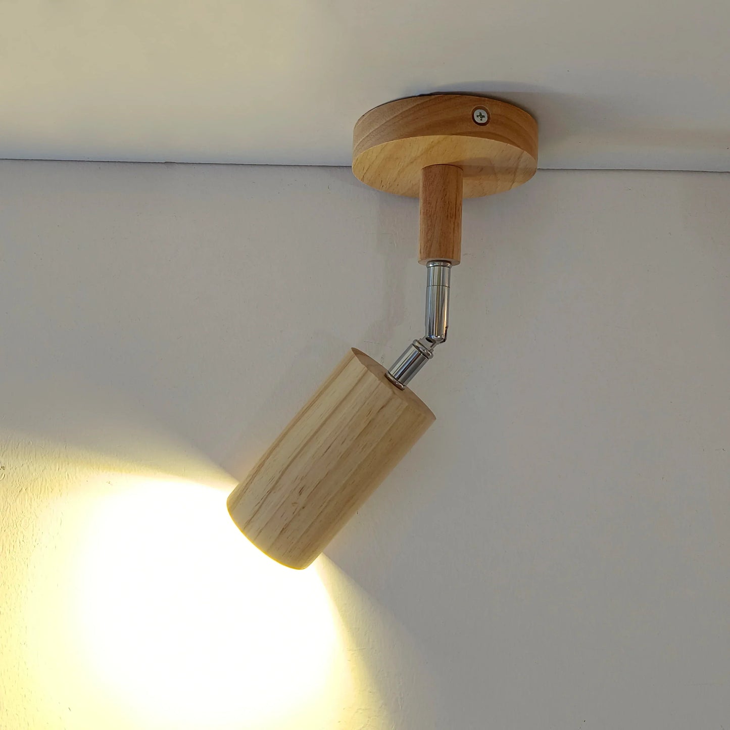 DecorBites™ LED Ceiling Lamp: Modern Wood Design with Spotlight for Various Spaces