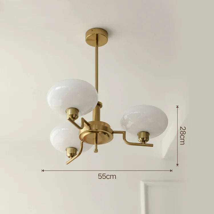 ثريا LED بتصميم كرة زجاجية من DecorBites™ لغرفة نوم فرنسية حديثة