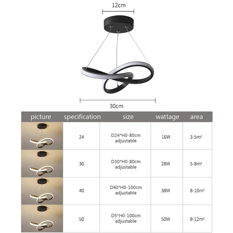 DecorBites™ LED Strip Modern Pendant Light for Home Decor Fixtures