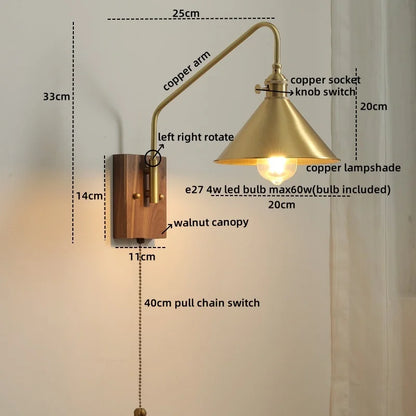 DecorBites™ Glass Copper LED Wall Sconce Modern Stair Light Fixtures