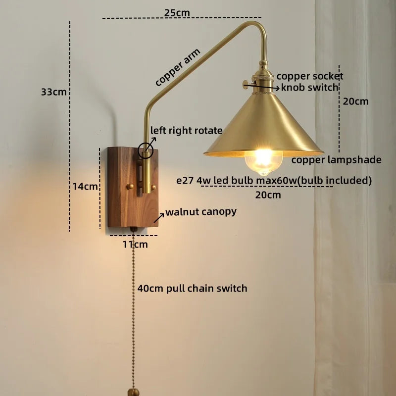 DecorBites™ Copper Ceramic LED Wall Lamps Modern Style for Bedroom Living Room Bar