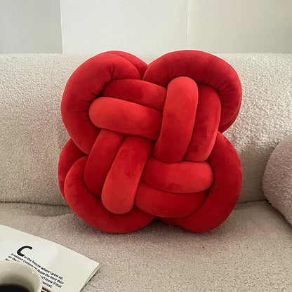 DecorBites™ Knot Pillow Ball Xmas Decorative Throw Pillow with Soft Plush