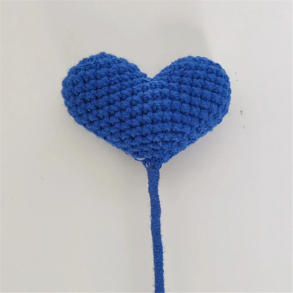 DecorBites™ Heart-Shaped Crochet Flower Bouquet - Handmade Wedding Home Decor & Family Gift