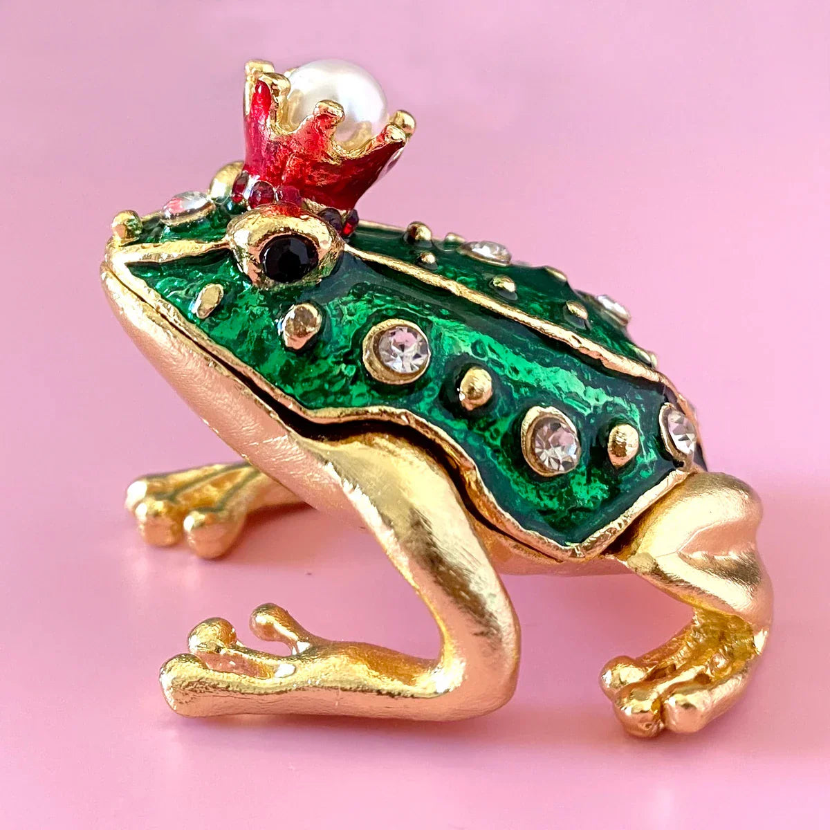 Caja de joyería DecorBites™ con figuras de animales de cristal, pintada a mano, soporte para anillos, decoración para tocador, regalo de boda