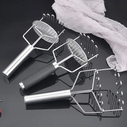 Triturador de patatas y alimentos DecorBites™ de acero inoxidable de doble capa para frutas y verduras en la cocina