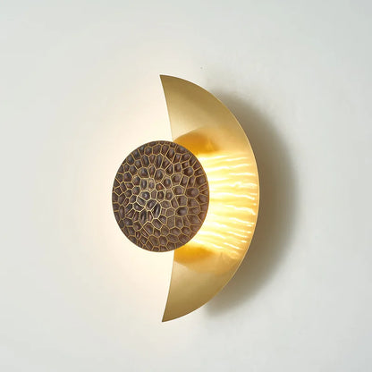 DecorBites™ Half Moon LED Wall Lamp | Modern Resin Iron Sconce for Living Room, Bedroom, Aisle