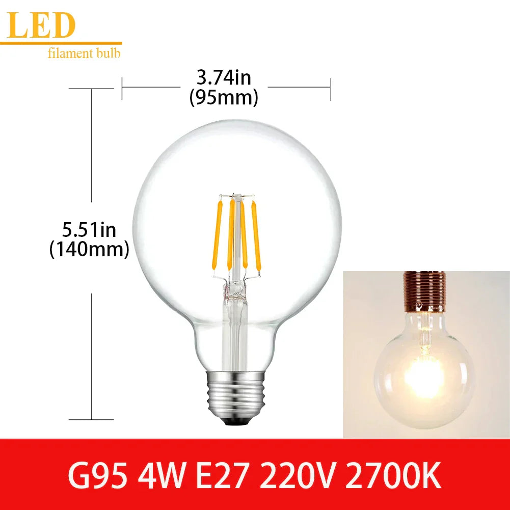 Clear Glass Vintage Bulb