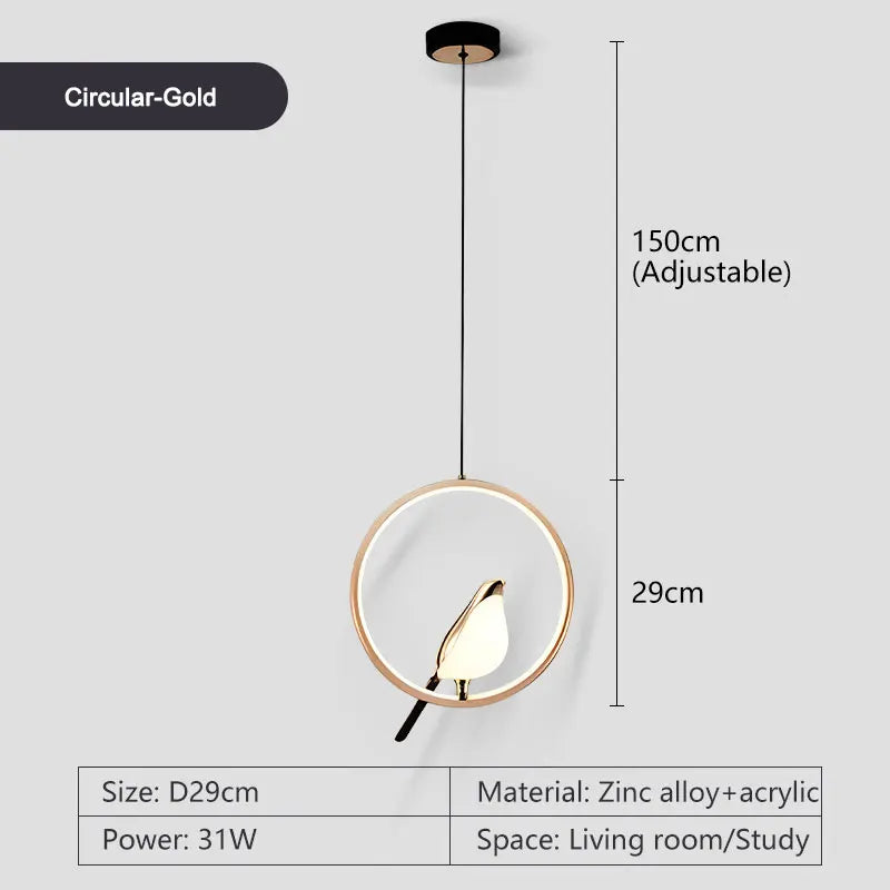 DecorBites™ LED Pendant Lamp for Bedroom Interior Hanging Chandelier Fixture
