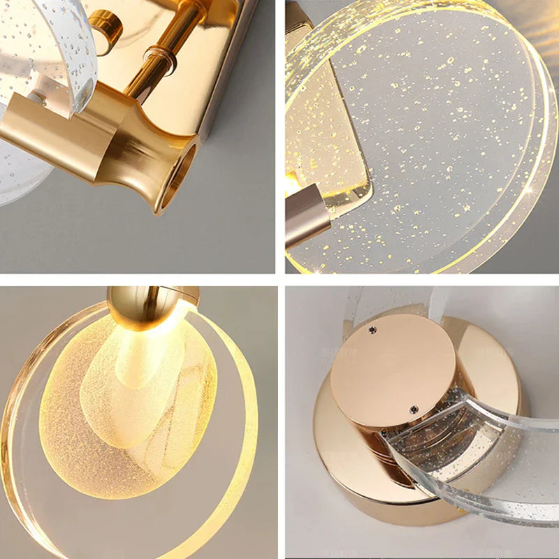 DecorBites™ Bubble Crystal Pendant Lights: Nordic LED Hanging Lamps for Living Room, Bedroom & Dining Area