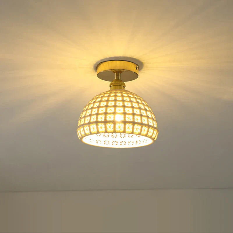 DecorBites™ Glass Shade Pendant Ceiling Lamp for Kitchen Aisle Bedroom LED Lights Fixtures