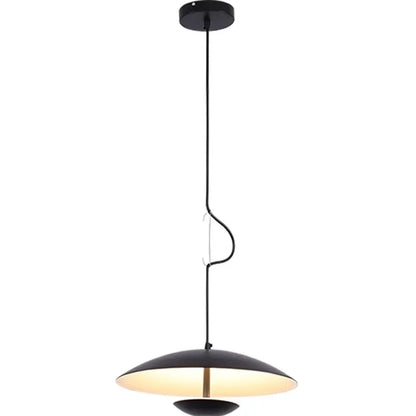 Nordic Wood Grain Black Ring Pendant Light
