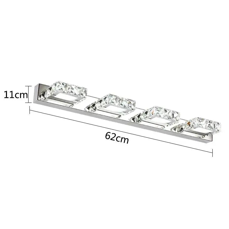 DecorBites™ LED Mirror Light: Crystal Round Wall Lamps for Bathroom and Vanity