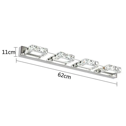 DecorBites™ LED Mirror Light: Crystal Round Wall Lamps for Bathroom and Vanity