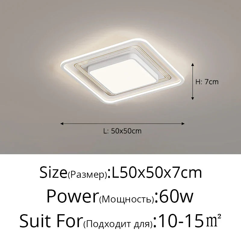 DecorBites™ LED Ceiling Light with Remote Dimming for Modern Nordic Home Decor