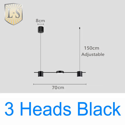 Art Deco Black and Gold LED Pendant Light