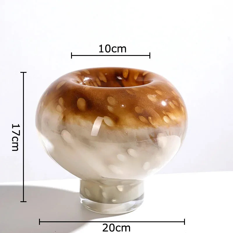 Decorbites™-Gradient-Farbenkreis-Glasvase für ästhetische Raumdekoration