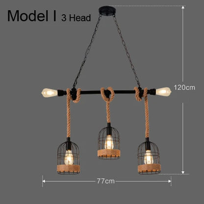 DecorBites™ Industrial Rustic Pendant Lights Indoor Lamp for Living Dining Room Home Décor