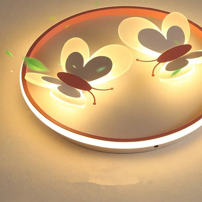 DecorBites™ Butterfly Pink Ceiling Light for Kids Room & Study, Creative Decorative Lamp
