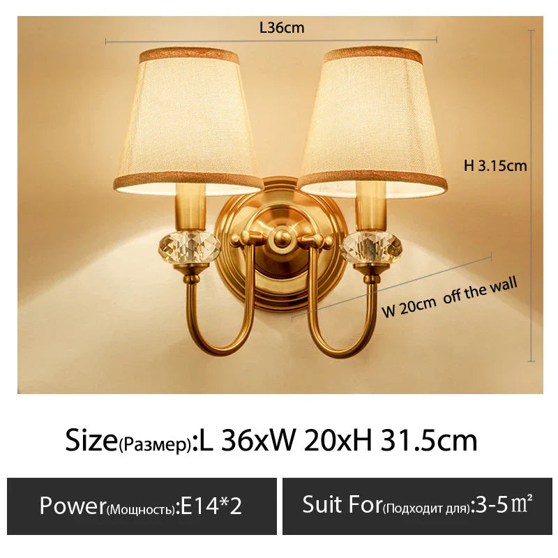 DecorBites™ Cloth Cover Wall Light for Bedroom, Living Room, Restaurant, and Corridor