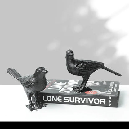 DecorBites™ Cast Iron Bird Decoration: Elegant Home & Living Room Décor