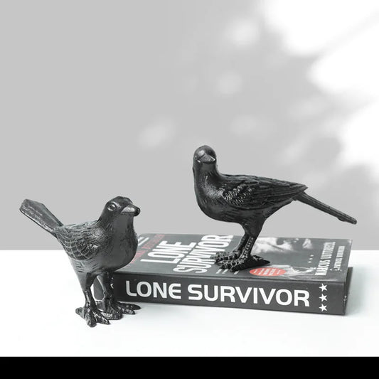 DecorBites™ Cast Iron Bird Decoration: Elegant Home & Living Room Décor