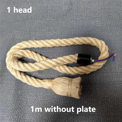 DecorBites™ Hemp Rope Pendant Lights Retro Loft Industrial Hanging Lamp for Living Room Home Decor
