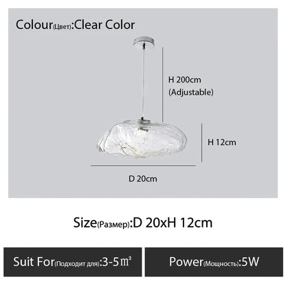 DecorBites™ Glass Cloud Chandelier LED Pendant Lamp for Villa Staircase & Hotel