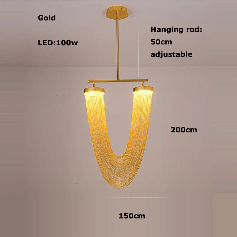 DecorBites™ LED Aluminum Ceiling Chandelier Lighting Hanging Lamps for Foyer
