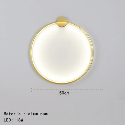 DecorBites™ Gold Black Ring LED Wall Light Living Room Bedroom Lamp Seconce