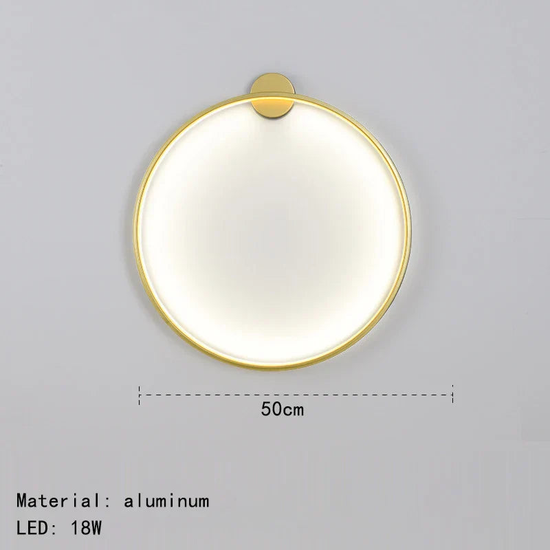 Decorbites™ Anillo Dorado Negro LED Luz de Pared para Salón Dormitorio Lámpara de Pared