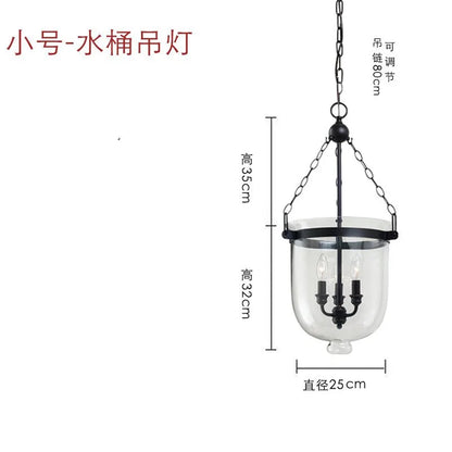 DecorBites™ Glass Bucket Pendant Light: Retro LED Dining Room Fixture