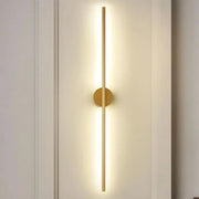 Gold Tube Wall Sconce 100cm Corridor Design