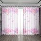 Decobites Pink Floral Bag Curtains for Home Decoration, Kitchen, Coffee Shop, Living Room