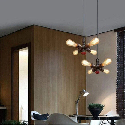 DecorBites™ Industrial Water Pipe Ceiling Light Fixture for Living Room and Restaurant Decor
