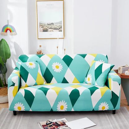 Decobites Stretch Sofa Cover Print Slipcover Couch Protector Case for Seater