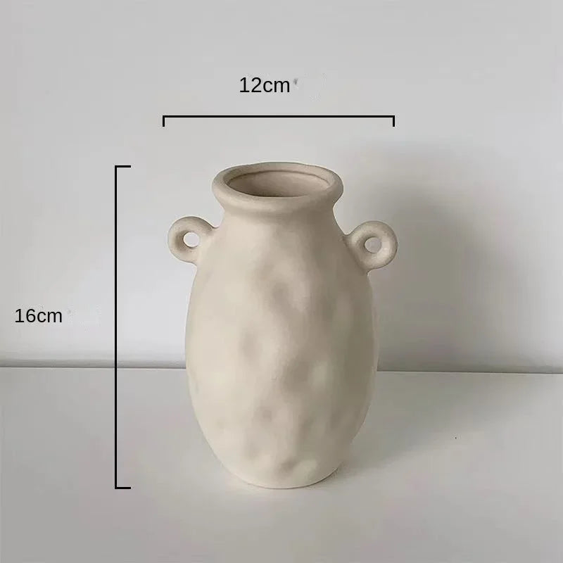 DecorBites™ Ceramic Art Vase: Modern, Simple, & Elegant Home Décor Ornaments for Living Room & Bedroom