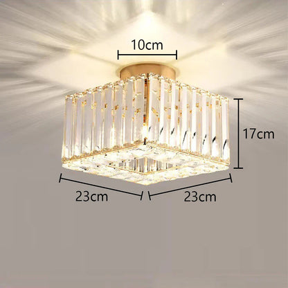 DecorBites™ Glass Crystal LED Ceiling Chandelier for Home Decor