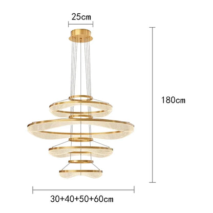 Modern Sculptural Ring Pendant Light Chandelier