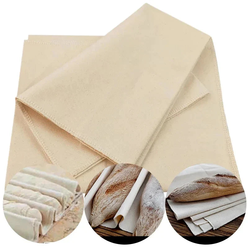 Kit de Tela de Lino Decorbites™ para Horneado de Masa de Pan para Prueba de Baguette, Esterilla de Lino para Pastelería