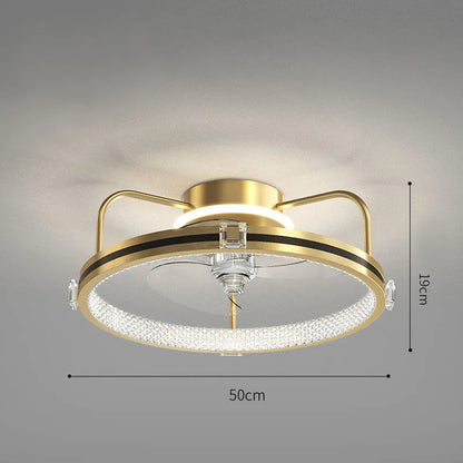 DecorBites™ Ceiling Fan Light with Invisible Blades, Remote Control, Modern Design, Silent Operation