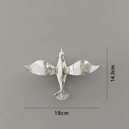 DecorBites™ Gold/Silver Pigeon Wall Ornaments - Dove Statue for Living Room Aesthetics