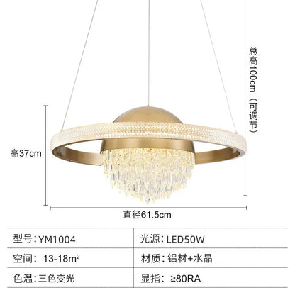 Lámparas colgantes DecorBites™ Crystal Copper: Elegante diseño nórdico para una decoración de lujo en comedores y dormitorios.